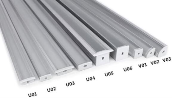 Silver U05 36x24mm U-Shape LED Aluminum Profile Kit for LED Strip Installation