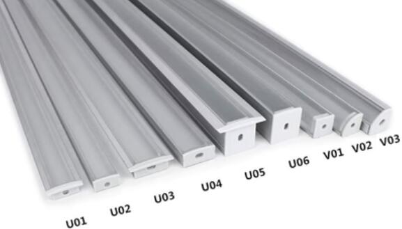 Silver U06 24x24mm U Shape LED Aluminum Profile Kit for LED Strip Light
