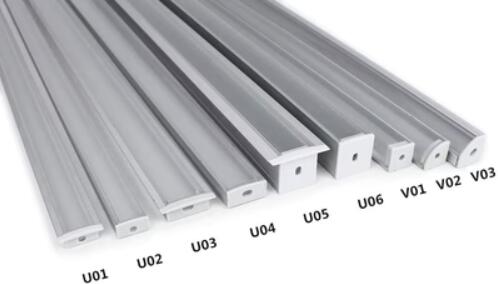 Silver V03 Corner LED Profile 18x18mm V-Shape Corner Mounted LED Aluminum Extrusion