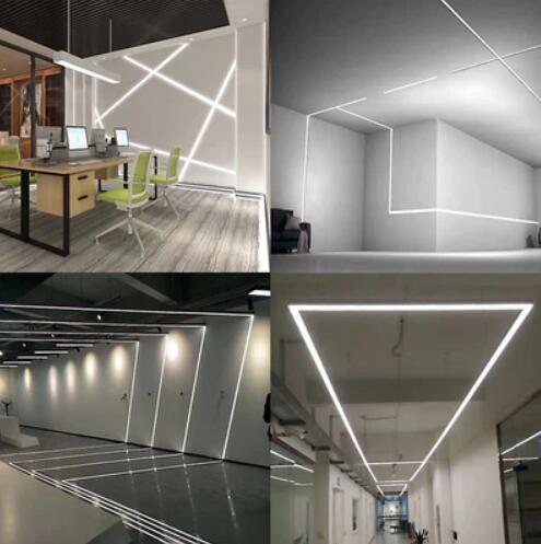 Silver V03 Corner LED Profile 18x18mm V-Shape Corner Mounted LED Aluminum Extrusion