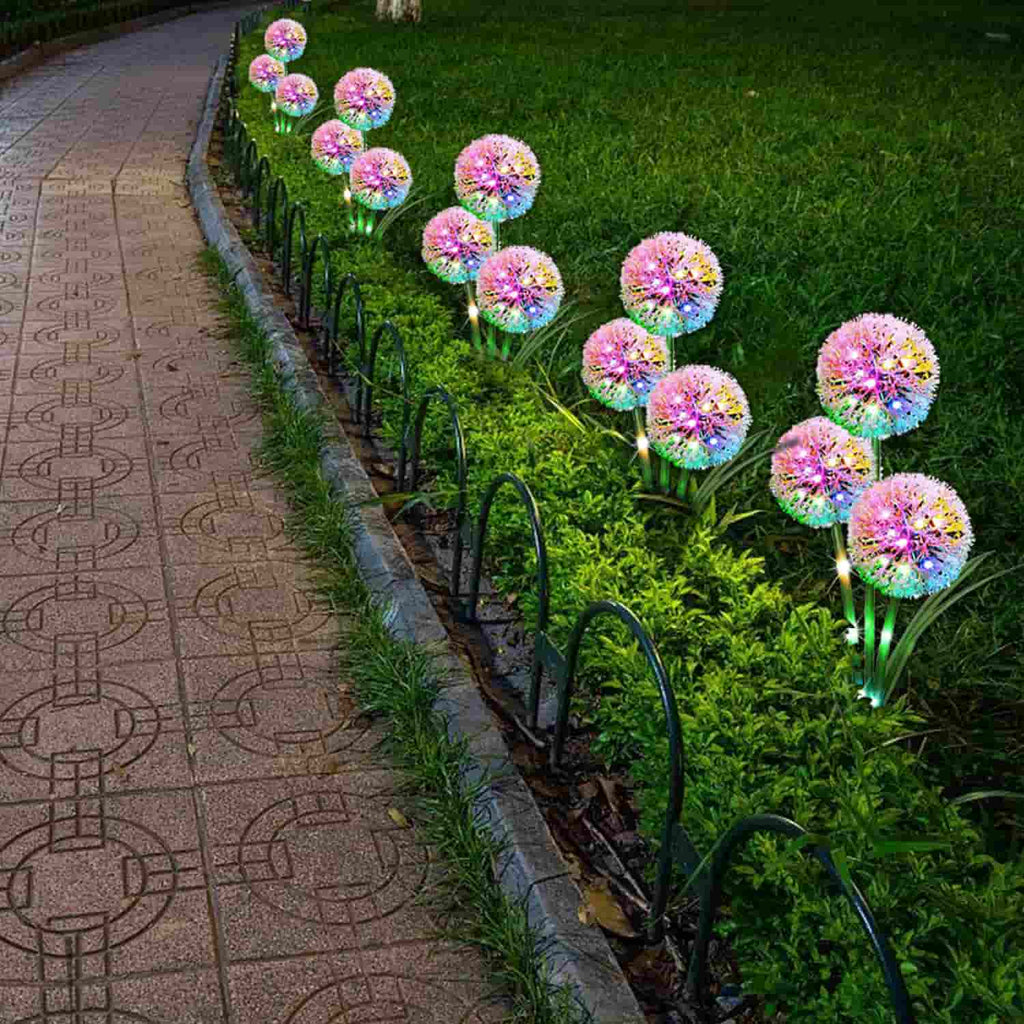 Solar Dandelion LED Lights for Your For Garden, Patio, Yard, Landscape Decor - 2 Pack