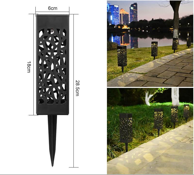 Solar Garden Lights, Outdoor 7 Color Changing 3 Pack Solar Flowers Lights for Yard, Path, Lawn, Party, Pathway Decoration