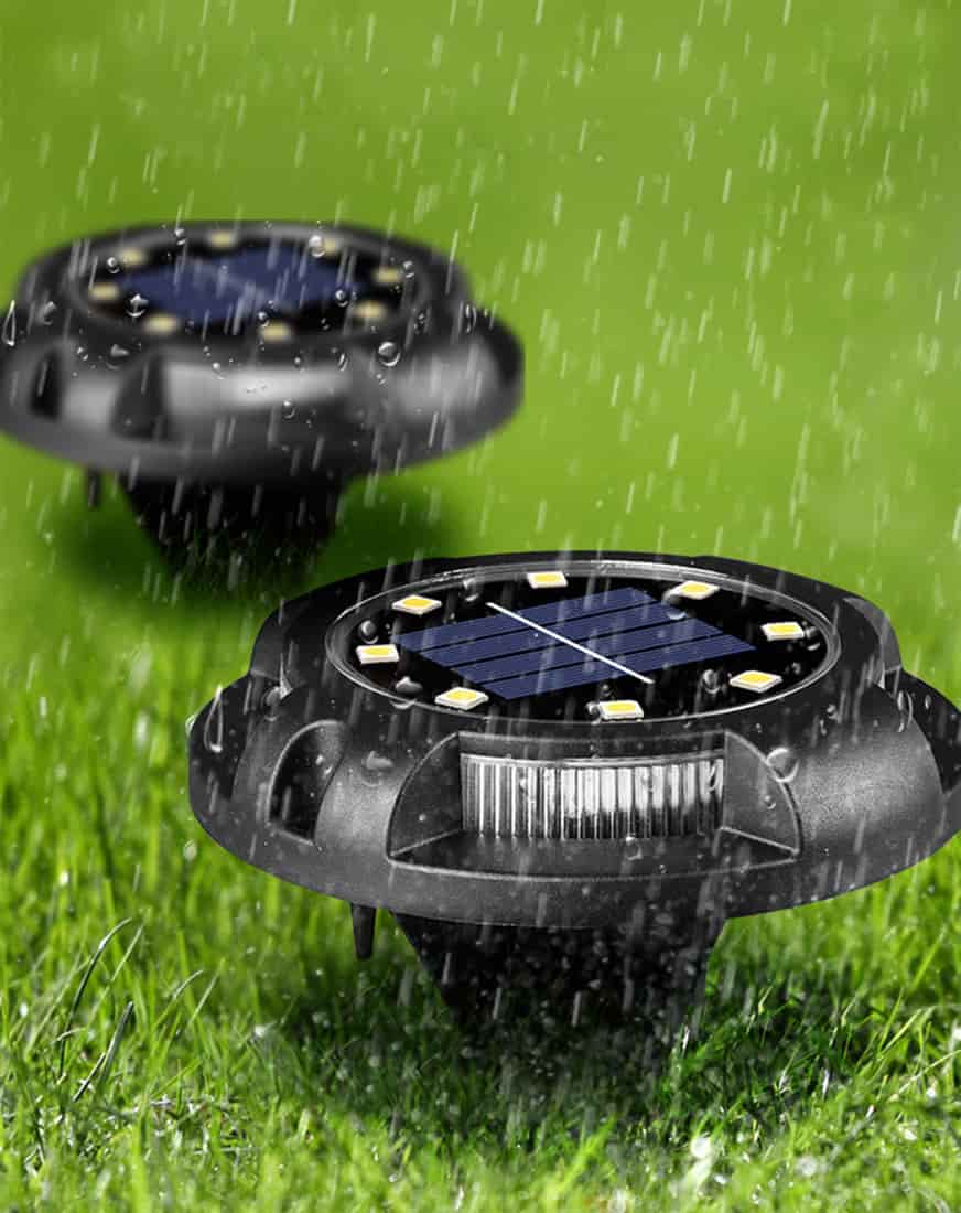 Solar Ground Lights, 12LED Solar Outdoor Lights Waterproof Disk Lights for Landscape Pathway Yard Path Lawn decoration (8 Pack)