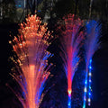 Solar Powered Fiber Flowers Lights, Ip65 Waterproof Lights for Garden, Yard, Path, Party Decoration(2 Pack)