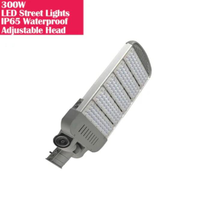 300W IP65 Waterproof Adjustable Head LED Street Lights Modular LED Pole Light Outdoor 120LM/W CRI80+ Natural White 4000K