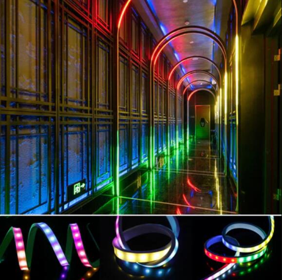 Free Shipping Addressable Pixel LED Light 12V T0513 NEON Dream Color WS2811 LED Strip Light Kit