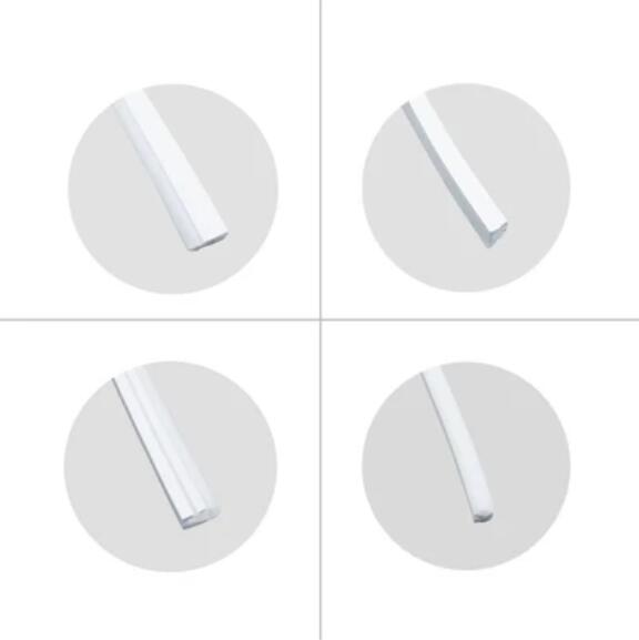 1M/5M/10M/20M Pack of T0815 LED Neon Light Housing Kit with End Caps and Mounting Clips, Flexible Neon Channel Fit for 5mm Wide LED Strip Lights