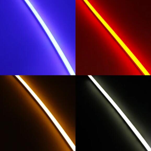 1M/5M/10M/20M Pack of T0817 LED Neon Light Housing Kit with End Caps and Mounting Clips, Flexible Neon Channel Fit for 8mm Wide LED Strip Lights