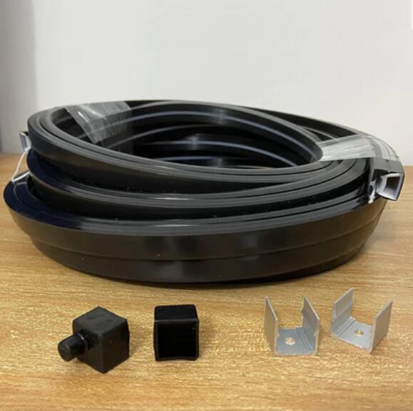 16.4FT(5Meters) 10*10mm 120° Top Emitting IP67 Waterproof Flexible Full Black Silicon LED NEON Tube Housing Fit for 6mm Wide LED Strip Light
