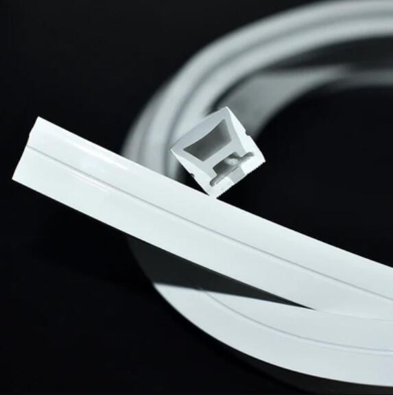 1M/5M/10M/20M Pack of T1212 LED Neon Light Housing Kit with End Caps and Mounting Clips, Flexible Neon Channel Fit for 8mm Wide LED Strip Lights