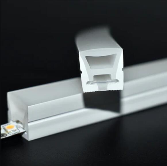 1M/5M/10M/20M Pack of T1212 LED Neon Light Housing Kit with End Caps and Mounting Clips, Flexible Neon Channel Fit for 8mm Wide LED Strip Lights