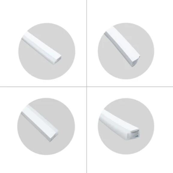 1M/5M/10M/20M Pack of T1220 3 Sides Edge Lighting LED Neon Light Housing Kit with End Caps and Mounting Clips, Flexible Neon Channel Fit for 10mm Wide LED Strip Lights