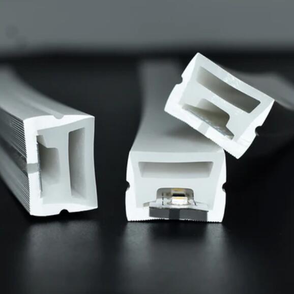 1M/5M/10M Pack of T2014 LED Neon Light Housing Kit with End Caps and Mounting Clips, Flexible Neon Channel Fit for 12mm Wide LED Strip Lights