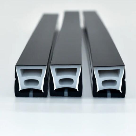 16.4FT(5Meters) 20*20mm 120° Top Emitting IP67 Waterproof Flexible Full Black Silicon LED NEON Tube Housing Fit for 12mm Wide LED Strip Light