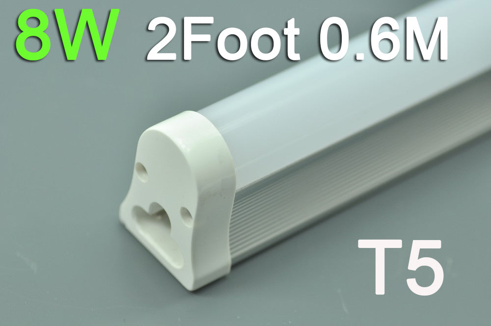 8W LED T5 Tube Light 0.6 Meter 2Foot Replacement 14W Fluorescent With Tube Aluminum Holder