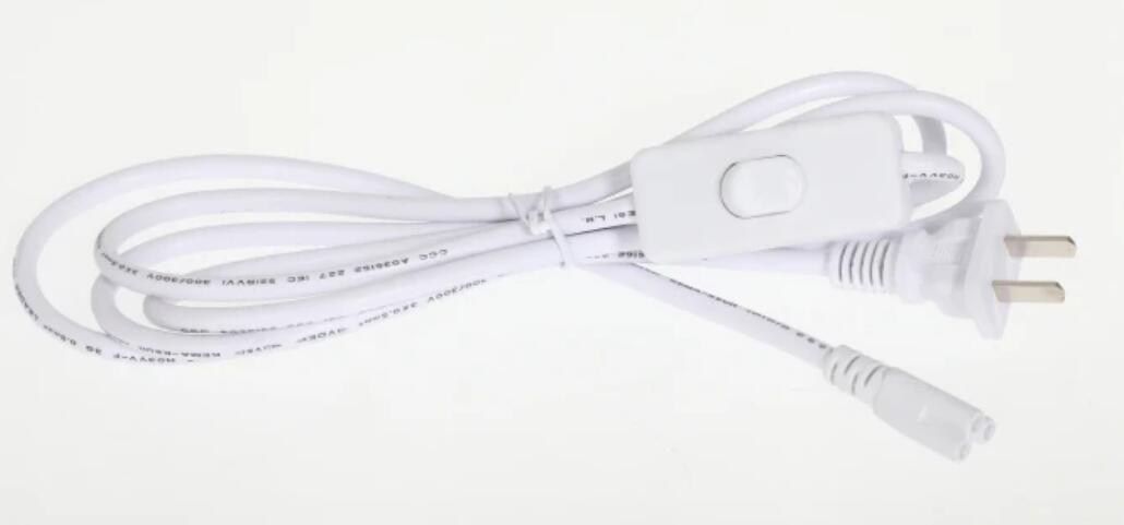 Plug-in Power Plug Cord 6Feet with On/Off Switch On Fit for T5 Integrated LED Tube Light