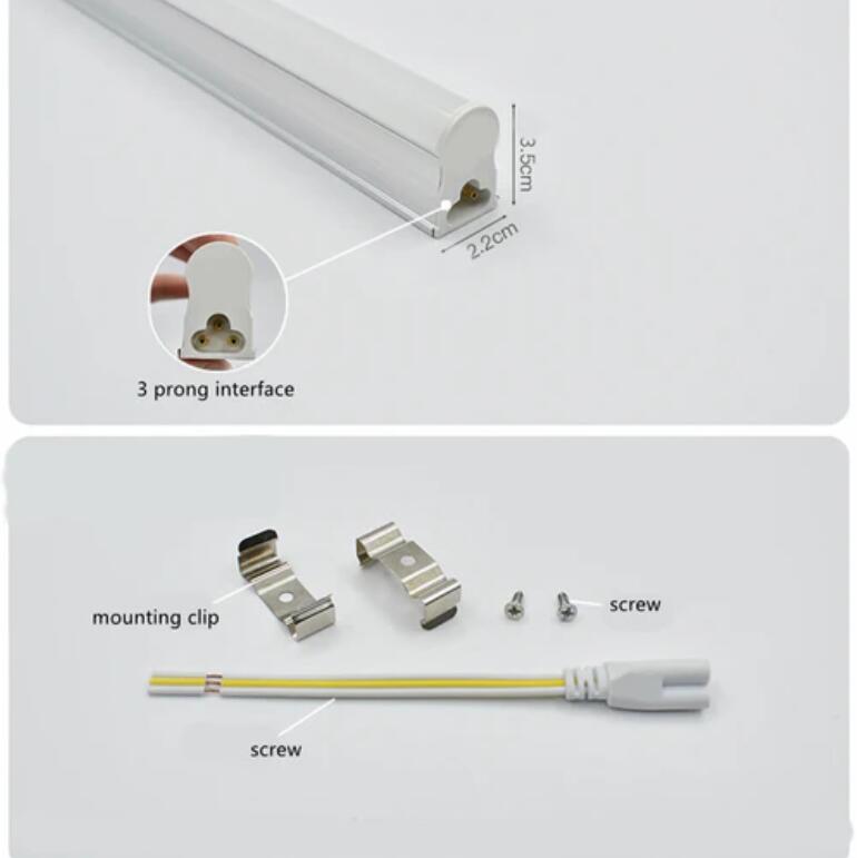 10Pcs Pack 2FT/3FT/4FT AC/DC 12-36V T5 LED Tube Light w/ Milky White Cover