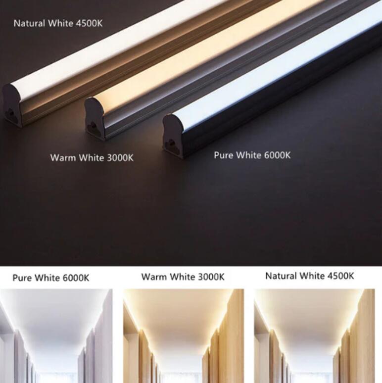 10Pcs Pack 2FT/3FT/4FT AC/DC 12-36V T5 LED Tube Light w/ Milky White Cover