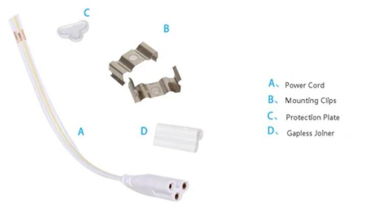 10Pcs Pack 2FT/3FT/4FT AC/DC 12-36V T5 LED Tube Light w/ Milky White Cover