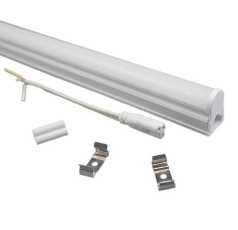 10Pcs Pack /2FT/3FT/4FT/5FT Line Voltage AC T5 LED Tube Light with Milky White cover