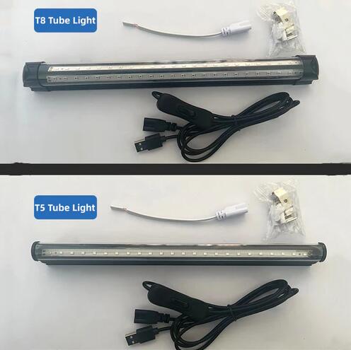 10W 12.6inches T8 LED UV 385-400nm Black Light Strip, LED Tube Light for Bedroom Halloween Decorations and Christmas Party, Fun Atmosphere, Black Light Poster 6ft Power Cord with Built-in ON/Off Switch