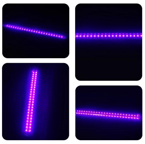 10W 12.6inches T8 LED UV 385-400nm Black Light Strip, LED Tube Light for Bedroom Halloween Decorations and Christmas Party, Fun Atmosphere, Black Light Poster 6ft Power Cord with Built-in ON/Off Switch