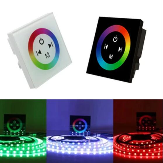 12V-24V DC TM08 Wall Panel Touchable Color Ring LED Controller for RGB Color Changing LED Strips