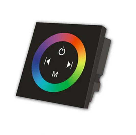 12V-24V DC TM08 Wall Panel Touchable Color Ring LED Controller for RGB Color Changing LED Strips