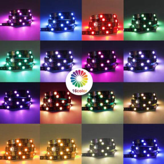 5V 3M/9.9ft LED TV Backlights USB Powered Bias Lighting Kit with RF Remote (16 Colors and 4 Dynamic Modes) for HDTV/PC Monitor/Home Theater