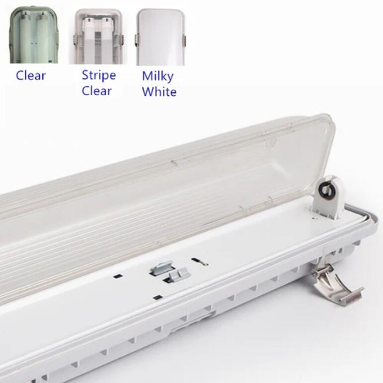 LED Tube Fixture (No Tube included) for Single LED Tube Tri-proof LED Tube Support Bracket Waterproof , Dustproof, Corrosion-Proof