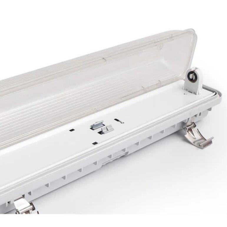 LED Tube Fixture (No Tube included) for Single LED Tube Tri-proof LED Tube Support Bracket Waterproof , Dustproof, Corrosion-Proof