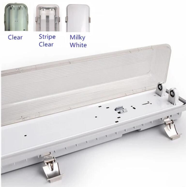 LED Tube Fixture (No Tube included) for Dual LED Tube Tri-proof LED Tube Support Bracket Waterproof , Dustproof, Corrosion-Proof
