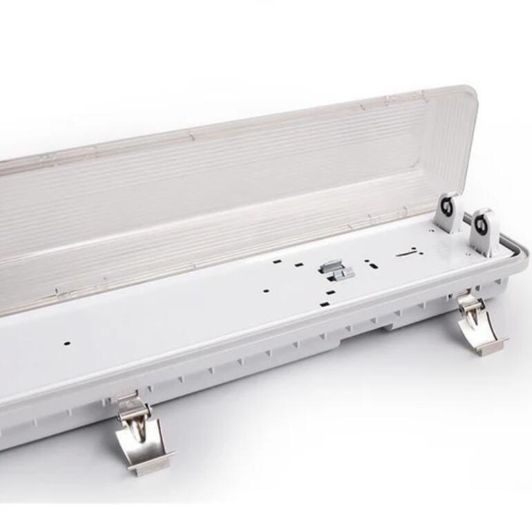 LED Tube Fixture (No Tube included) for Dual LED Tube Tri-proof LED Tube Support Bracket Waterproof , Dustproof, Corrosion-Proof