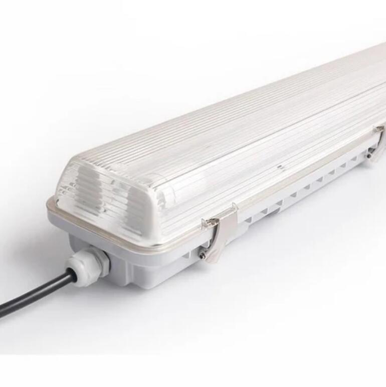 LED Tube Fixture (No Tube included) for Dual LED Tube Tri-proof LED Tube Support Bracket Waterproof , Dustproof, Corrosion-Proof