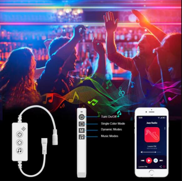 Free Shipping Addressable Pixel LED Light 12V T1616 NEON Dream Color WS2811 LED Strip Light Kit