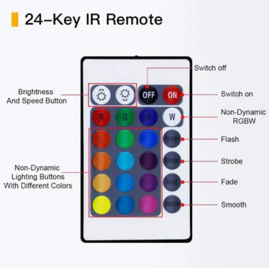 Wireless WiFi Smart Phone APP LED Controller or with 24Key IR Remote Controller for RGB LED Flexible Strip Lights