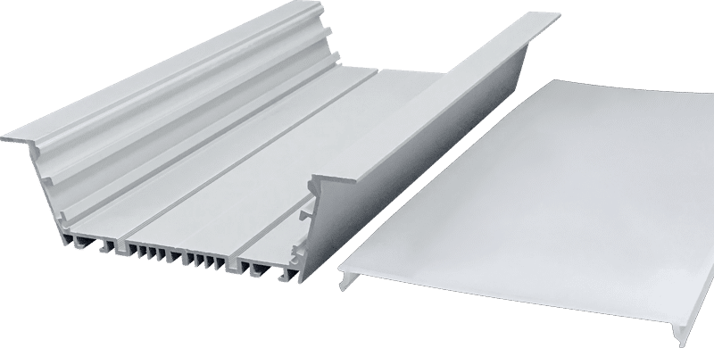 With edge embedded seamless butt jointable light bar light aluminum groove shell kit