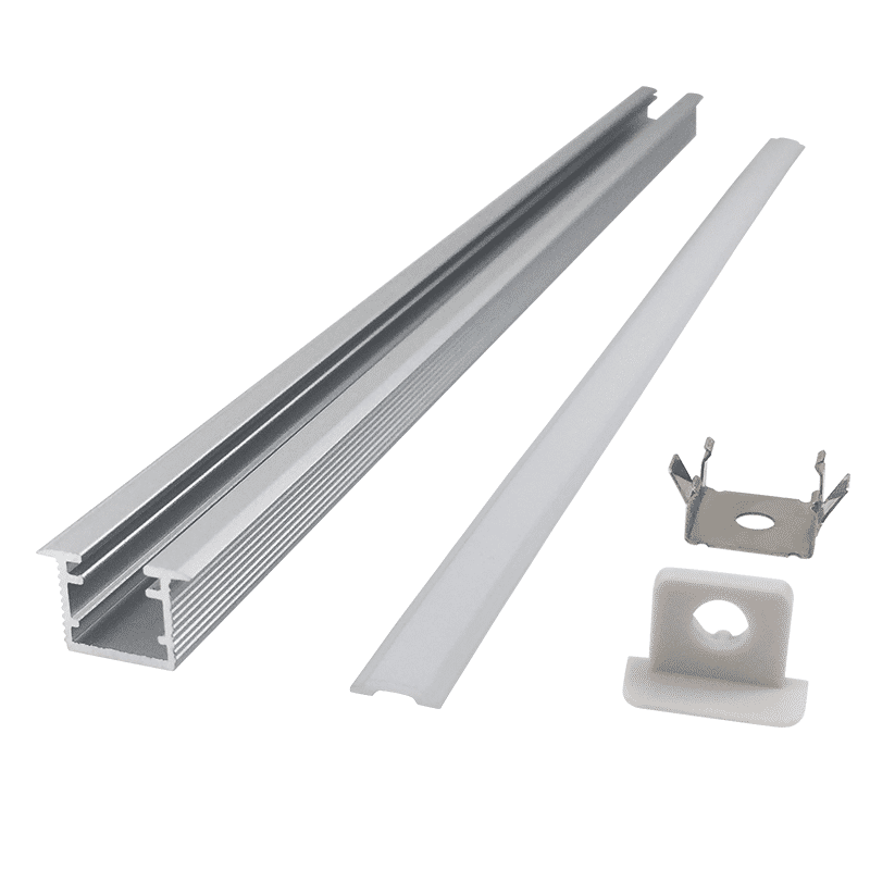 1009 aluminum groove 10mm wide 9mm high with edge embedded line light hard light bar aluminum groove shell kit