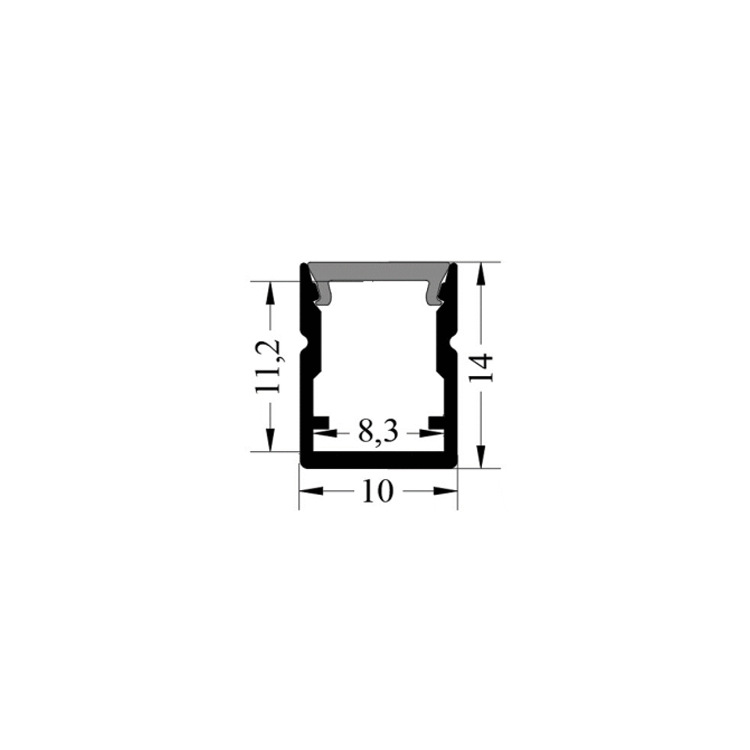 1014 Bar KTV Cinema Project Ultra Narrow 8 Wide PCB Line Light Hard Light Bar Aluminum Slot Shell Kit