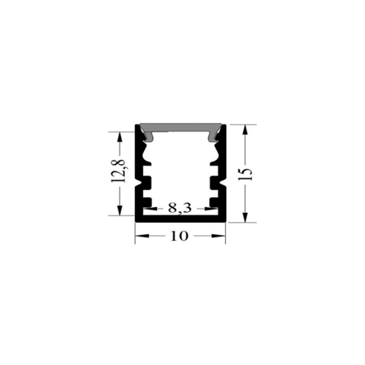 1015 Bar KTV Cinema Project Ultra Narrow 8 Wide PCB Line Light Hard Light Bar Aluminum Slot Shell Kit