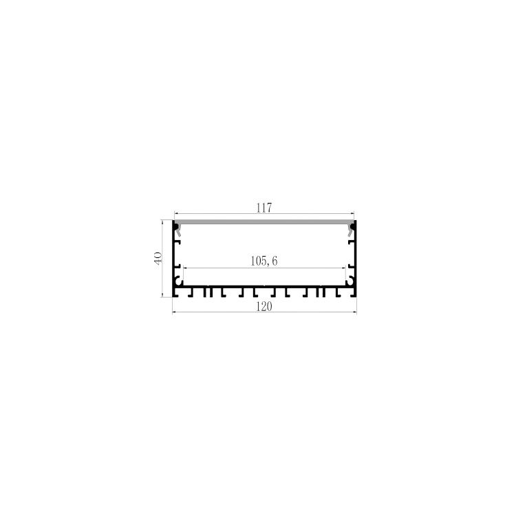 105mm wide 40mm high can be spliced â€‹â€‹high-end linear light straight bar light shell kit