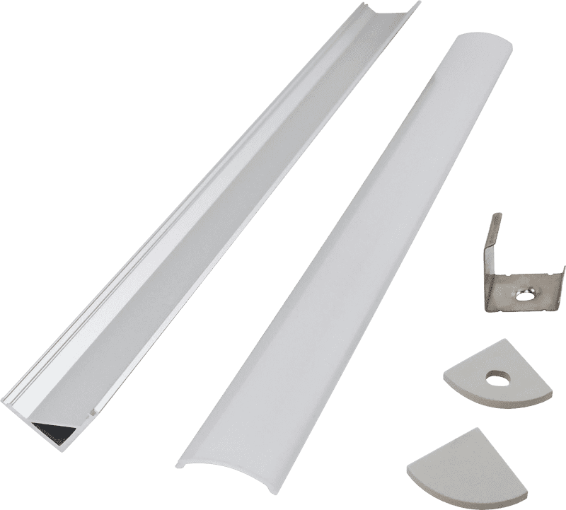 45 Degree Right Angle Linear Light Hard Light Bar Housing Aluminum Slot Kit
