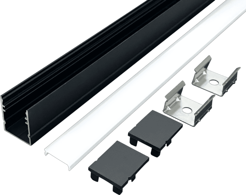 1518 Black Bar KTV Cinema Project 13 Wide PCB Linear Light Hard Light Bar Aluminum Slot Housing Kit