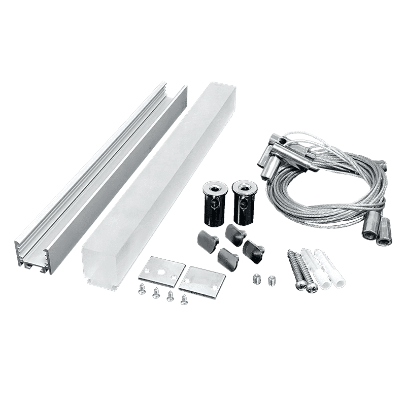 Acrylic Mask Aluminum Housing Card Slot Office Linear Light Kit