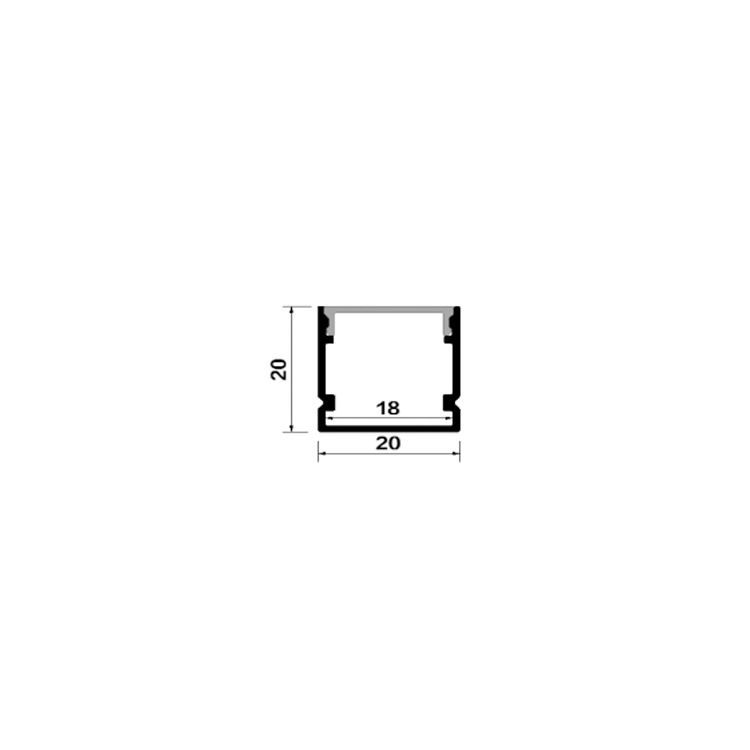 2020 Cabinet Office Continuous Light 18 Wide PCB Linear Light Hard Light Strip Aluminum Slot Shell Kit