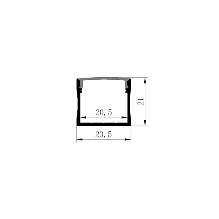 2320 Cabinet Office Shop 20 Wide PCB Line Light Hard Light Bar Aluminum Slot Shell Kit