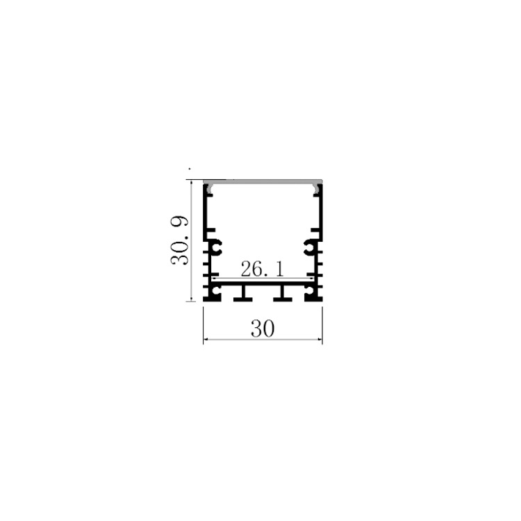 3030 Cabinet Office 26 Wide PCB Linear Light Hard Light Bar Aluminum Slot Shell Kit