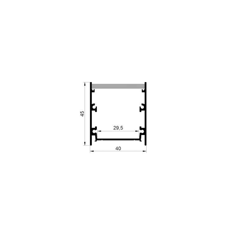 4045 board width 29 acrylic mask bar KTV special profile dazzling black series