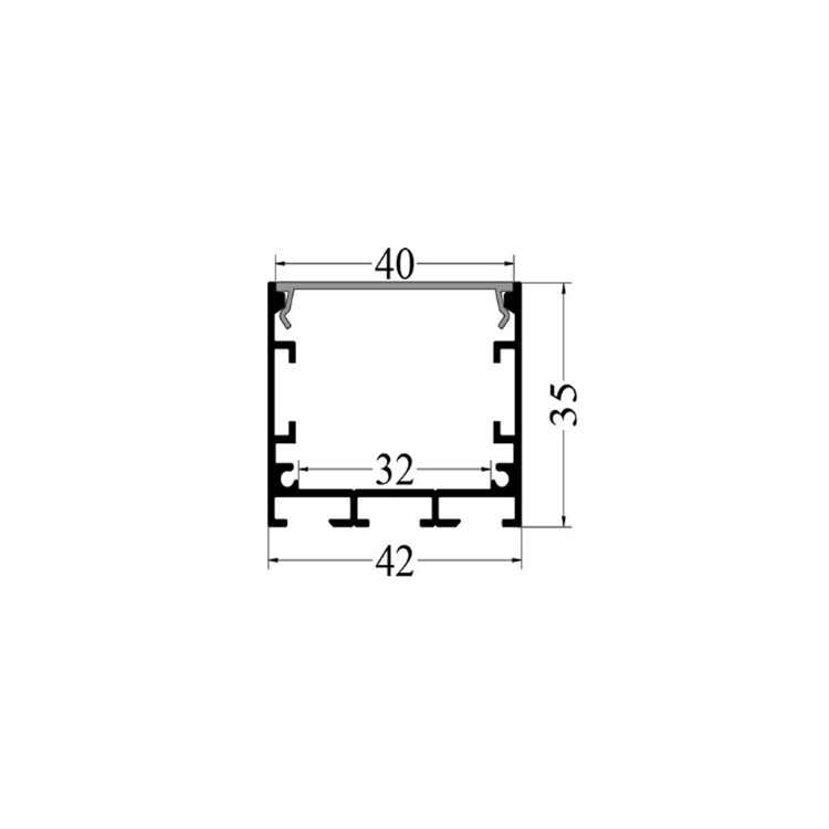 4235 seamless docking can be spliced â€‹â€‹shape office commercial high-end line light hard light strip shell kit
