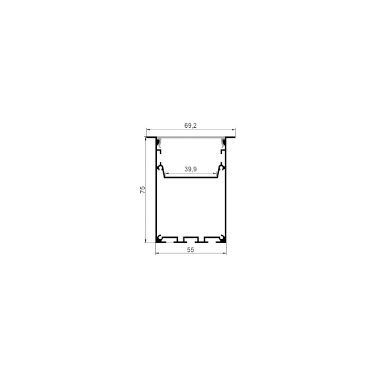 Built-in power supply can be spliced â€‹â€‹light bar light straight bar light aluminum groove shell kit 38 cm wide